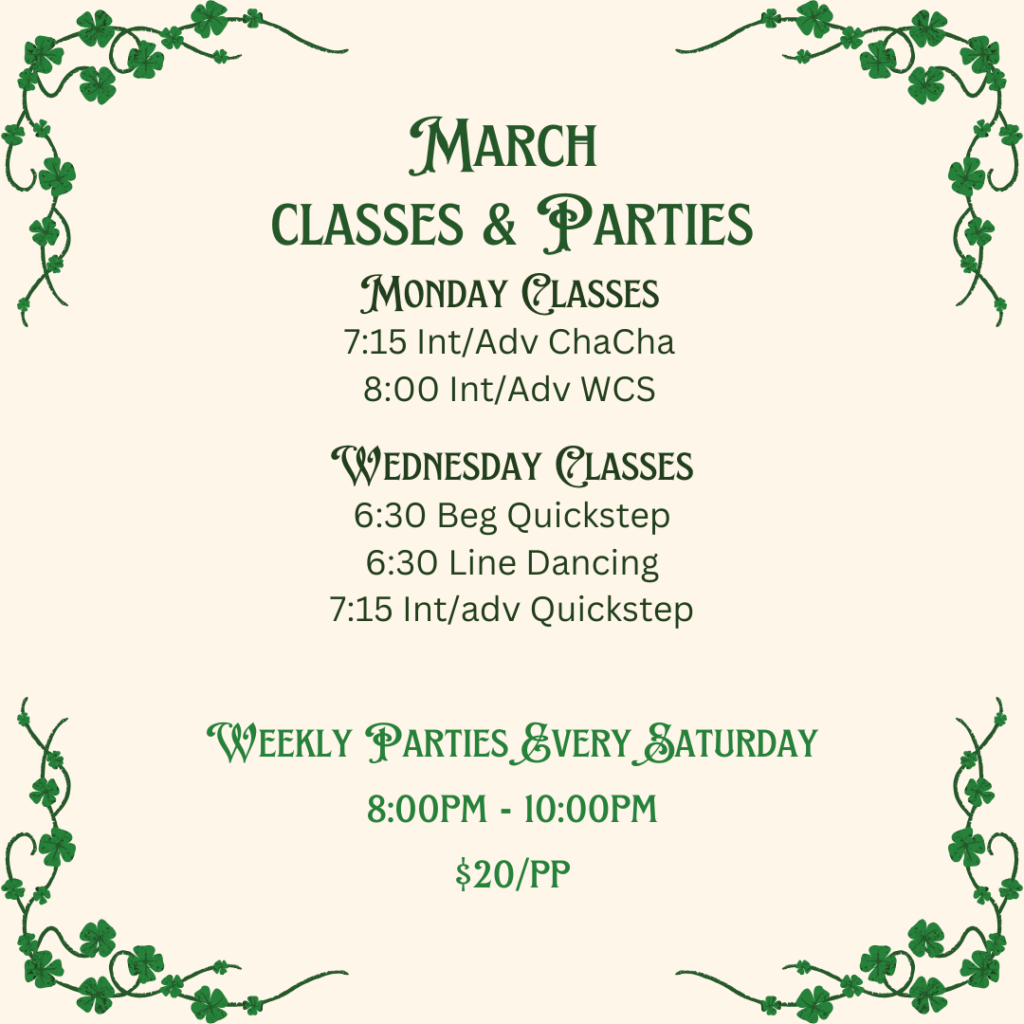 March class & party flyer